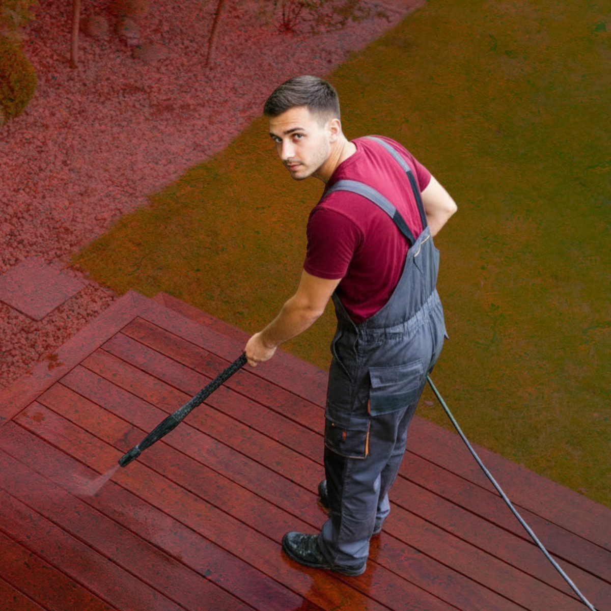 Professional jet washing equipment